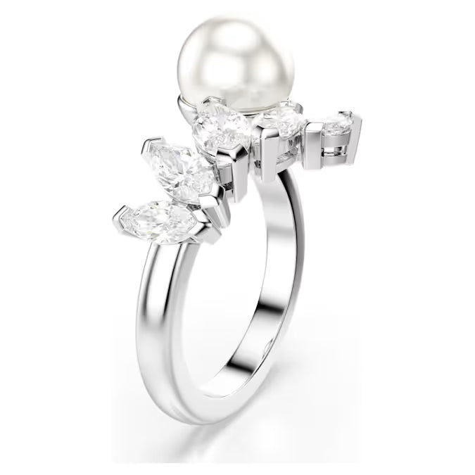 Swarovski ring with crystal pearl