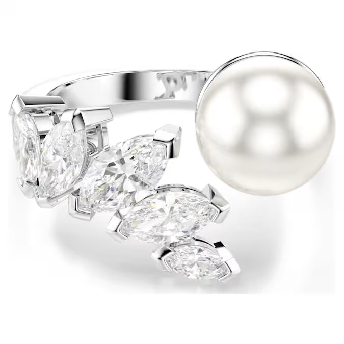 Swarovski ring with crystal pearl