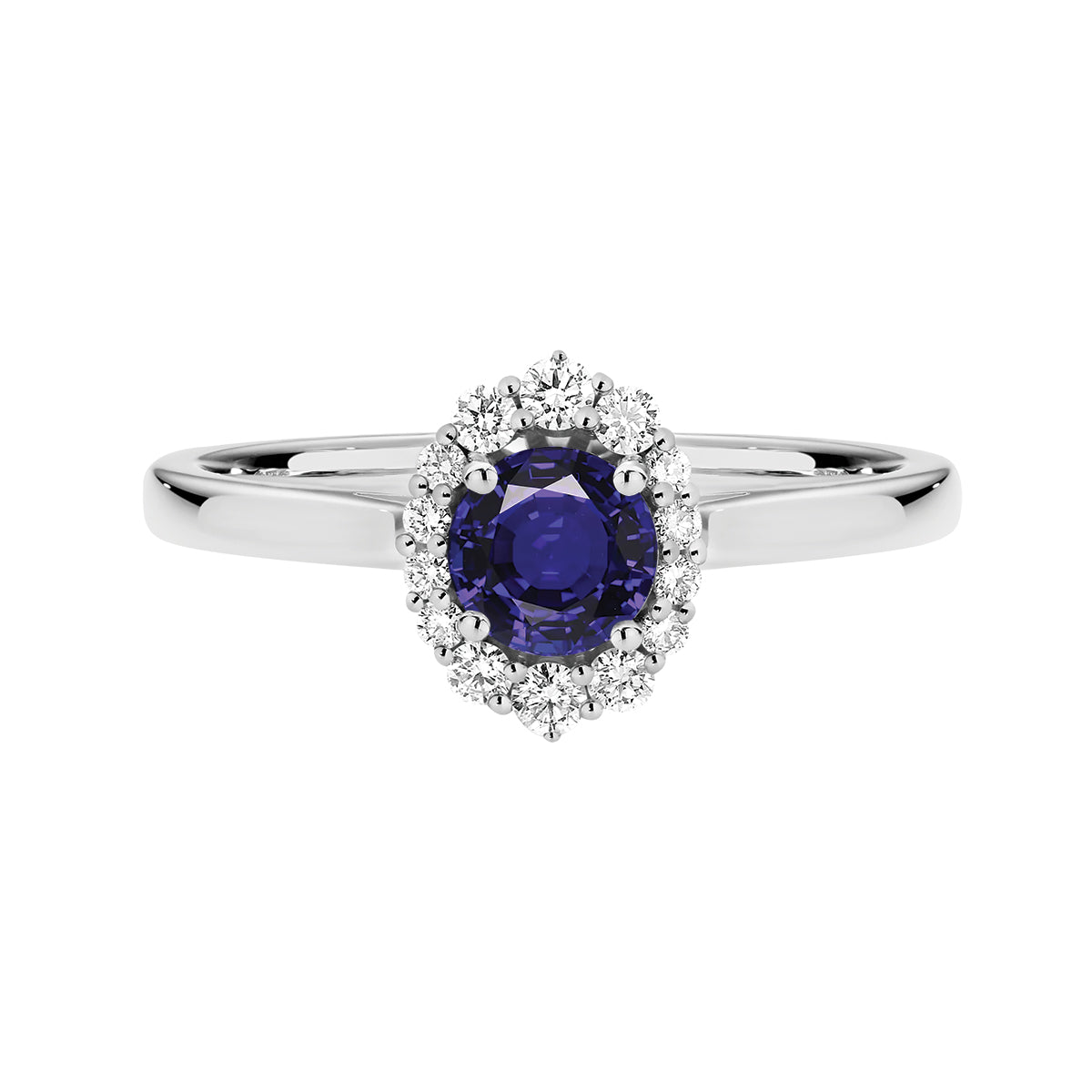 18ct White Gold Tanzanite & Diamond Ring