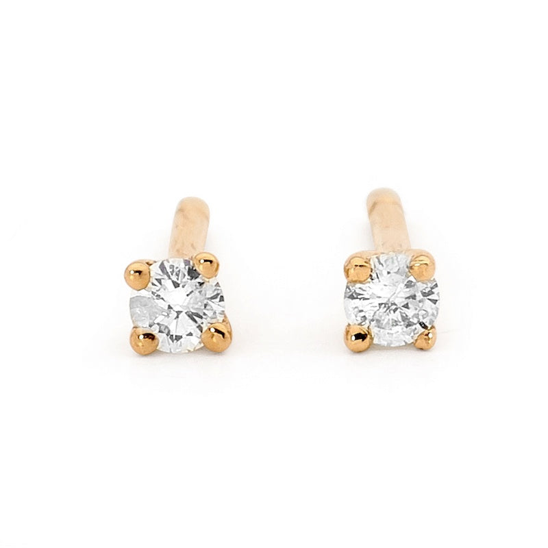 0.20ct Diamond Solitaire Stud Earrings