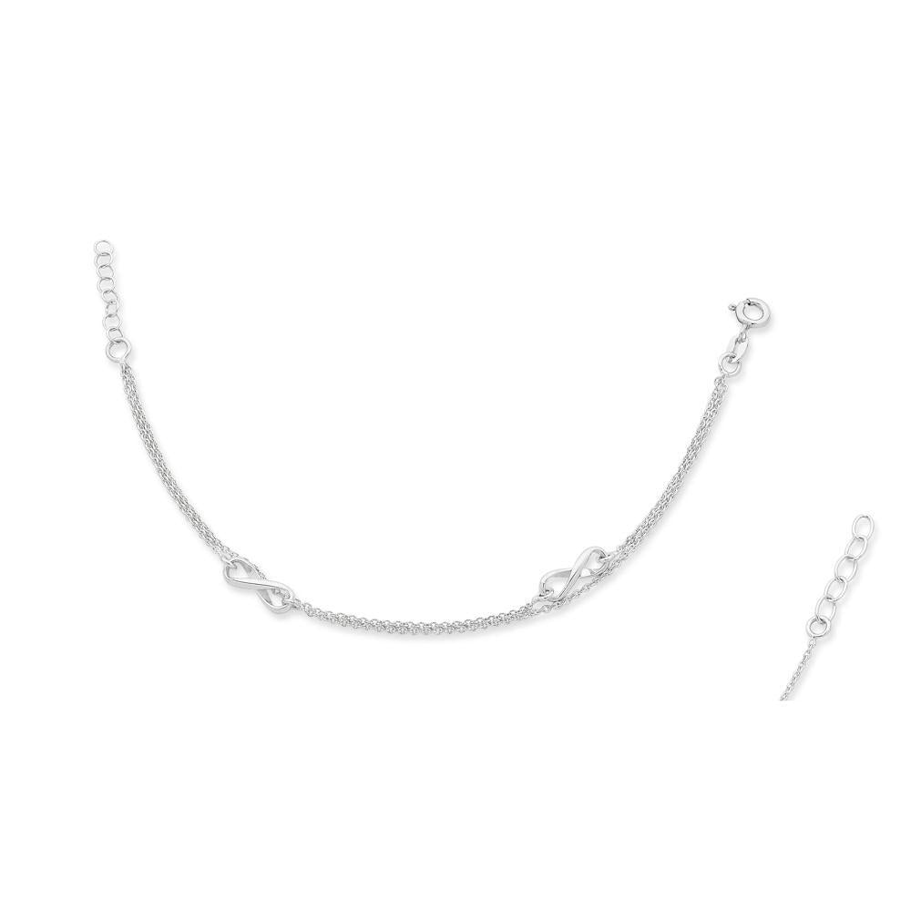 Sterling Silver 'Infinity' Anklet