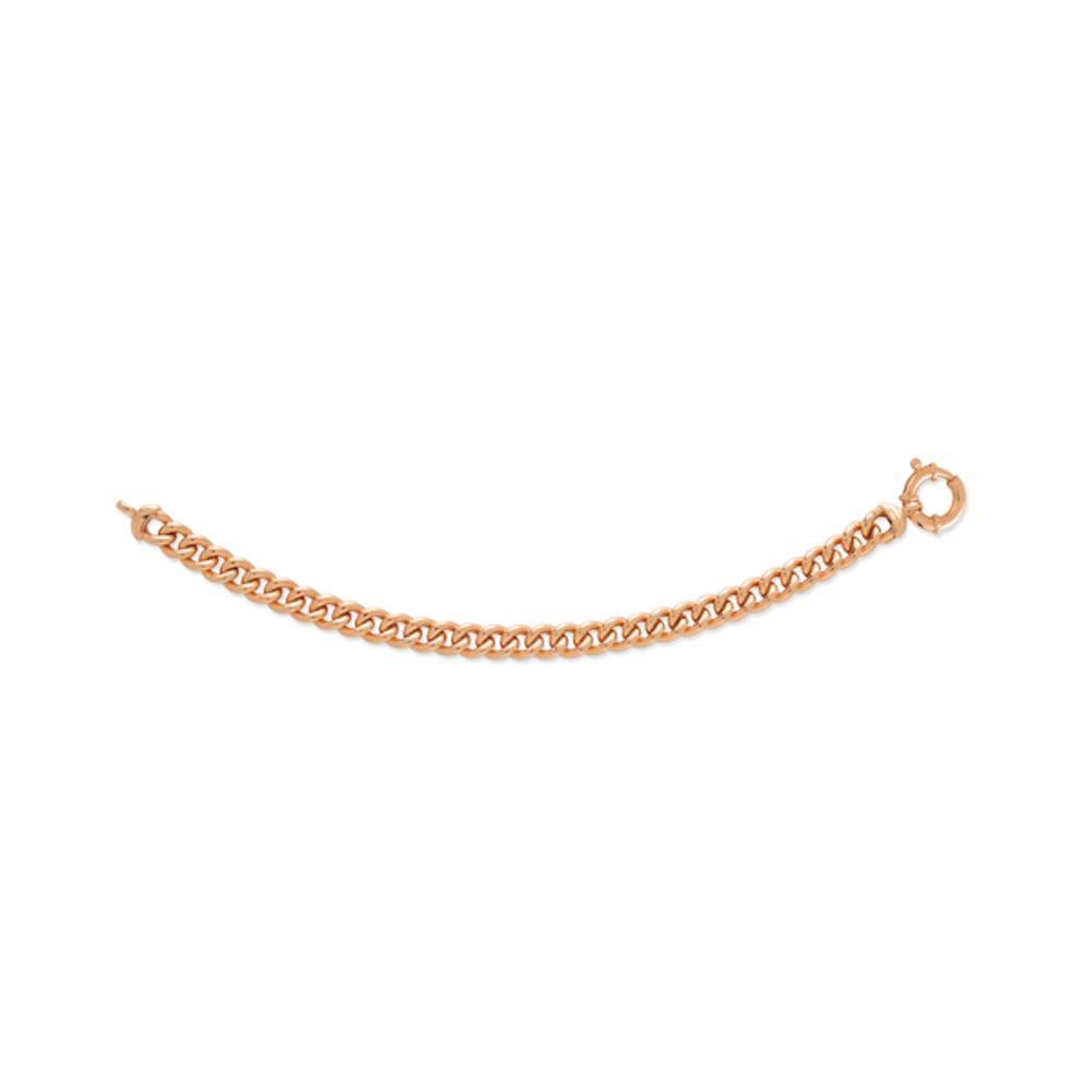 9Ct Rose Gold Silver Filled Curb Bracelet