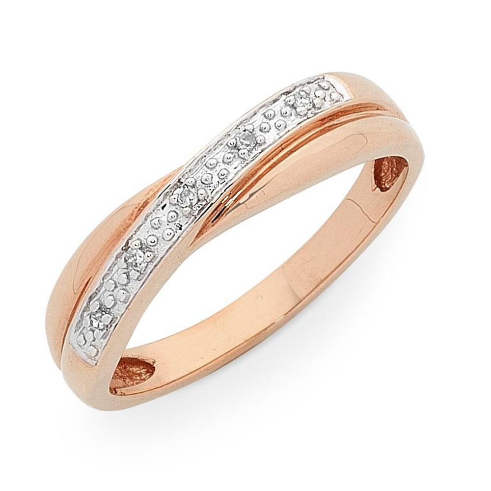 9Ct Rose Gold Diamond Set Ring