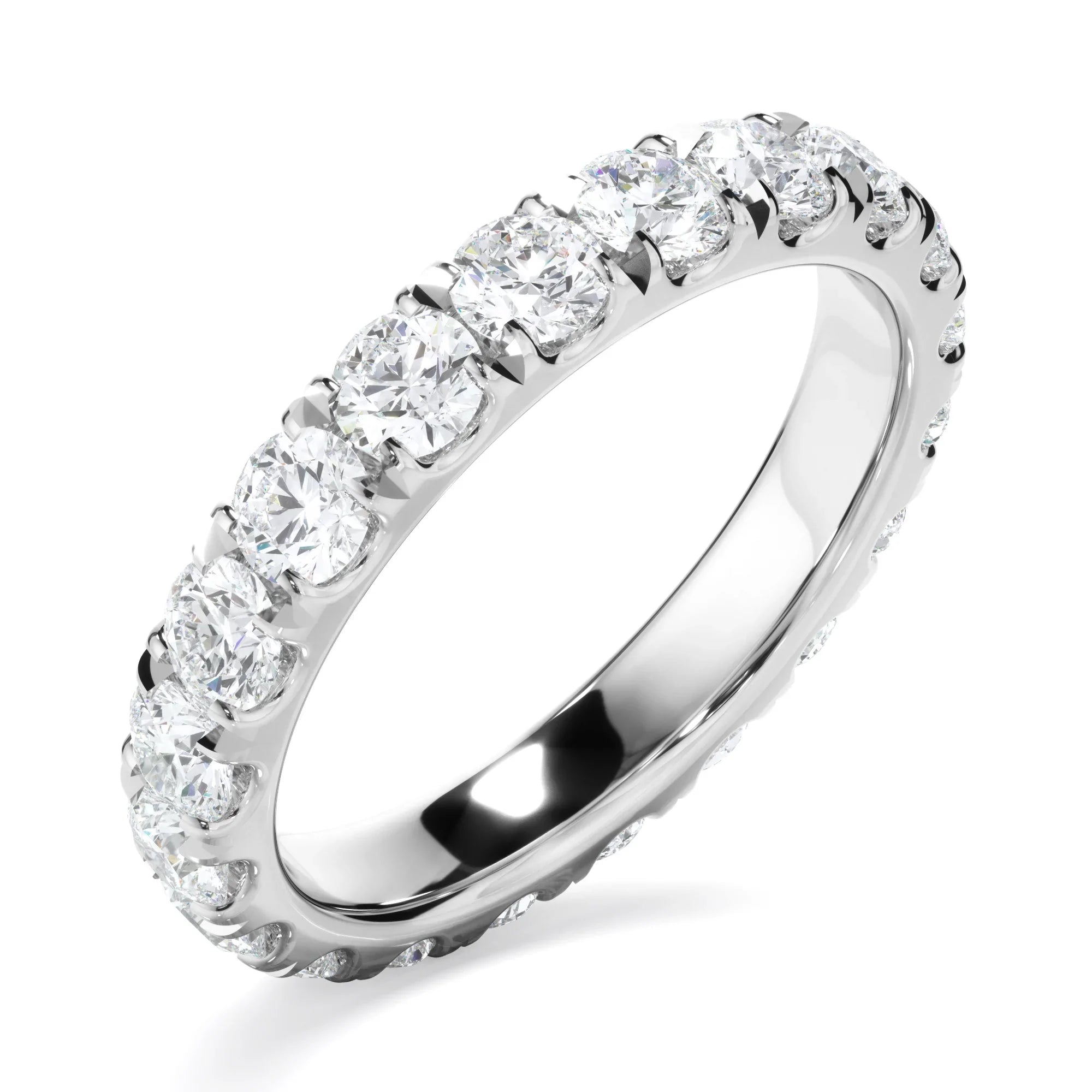 Diamond Claw Set Eternity Wedding Ring