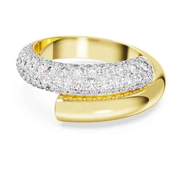 Swarovski Dextera ring White, Gold-tone plated Size 55