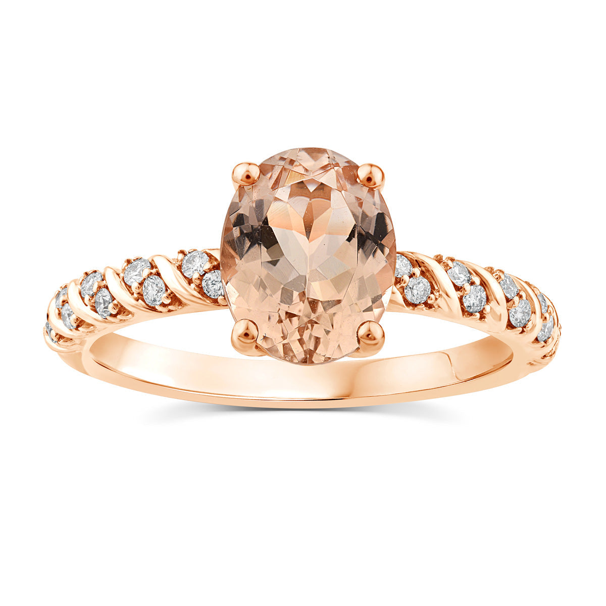 9ct Rose Gold Morganite Ring